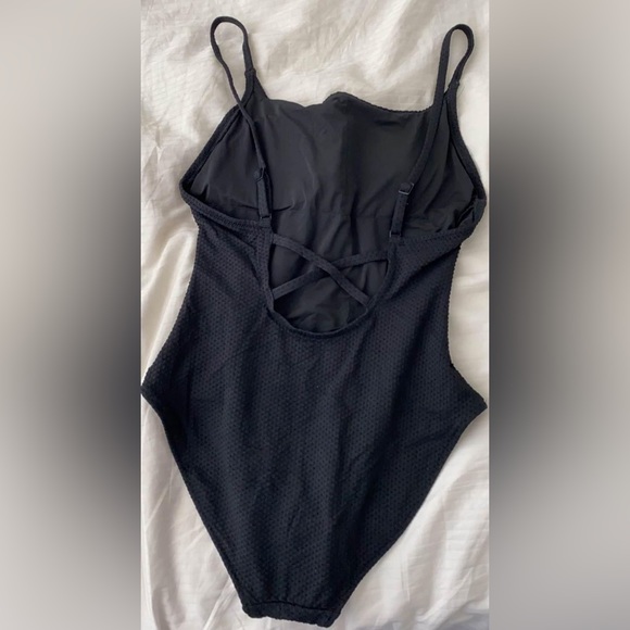 NEW black one piece bathing suit - Picture 3 of 4